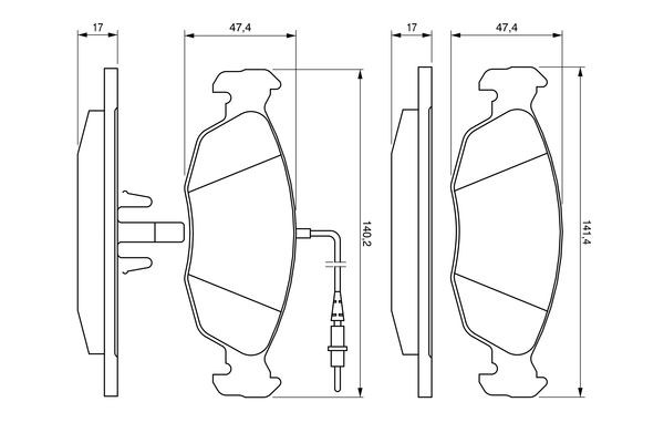 BOSCH Bremsbelagsatz, Scheibenbremse