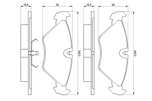 BOSCH Bremsbelagsatz, Scheibenbremse