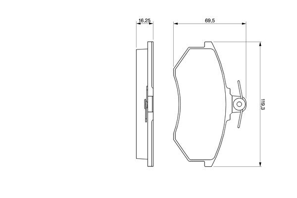 BOSCH Bremsbelagsatz, Scheibenbremse