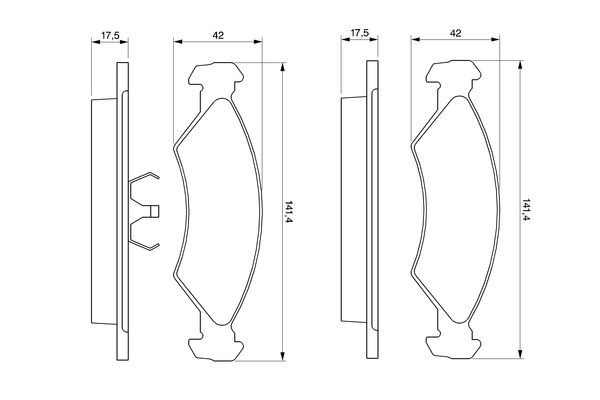 BOSCH Bremsbelagsatz, Scheibenbremse