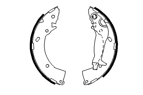 BOSCH Bremsbackensatz