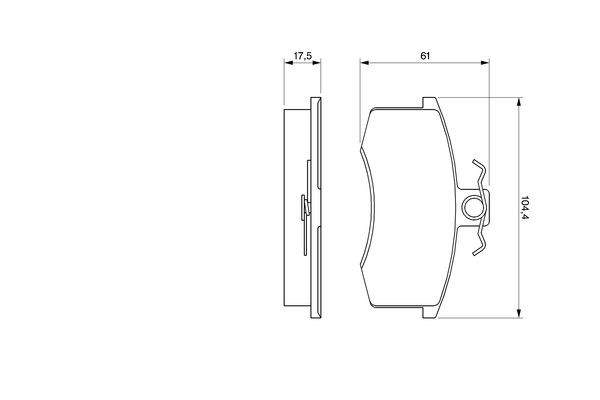 BOSCH Bremsbelagsatz, Scheibenbremse