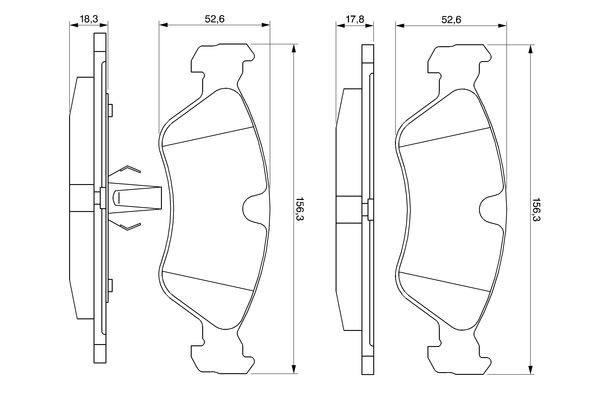BOSCH Bremsbelagsatz, Scheibenbremse