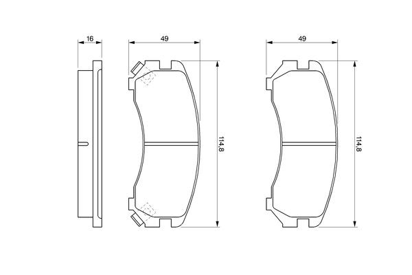 BOSCH Bremsbelagsatz, Scheibenbremse