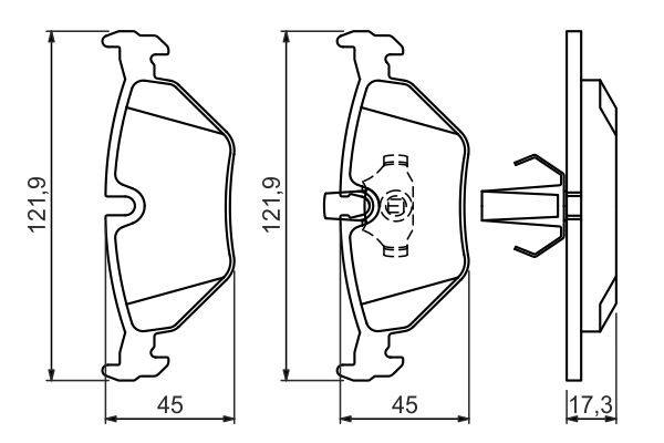 BOSCH Bremsbelagsatz, Scheibenbremse