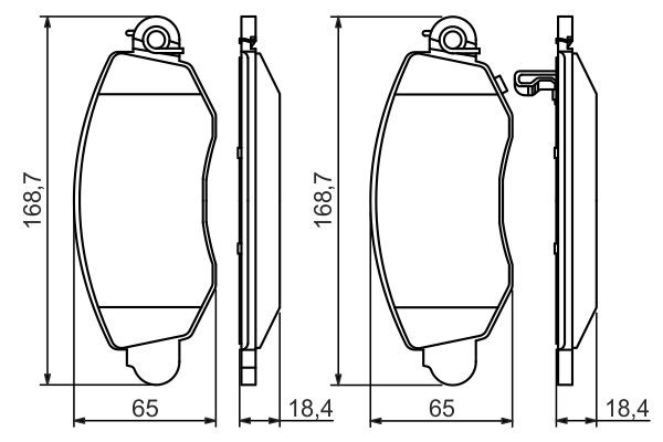 BOSCH Bremsbelagsatz, Scheibenbremse