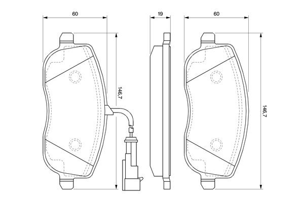 BOSCH Bremsbelagsatz, Scheibenbremse