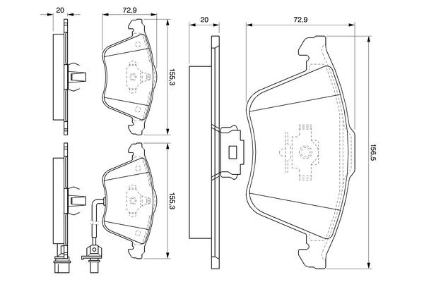 BOSCH Bremsbelagsatz, Scheibenbremse