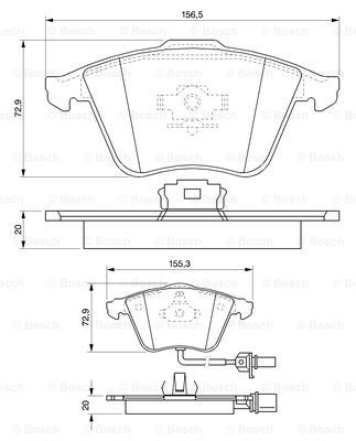BOSCH Bremsbelagsatz, Scheibenbremse