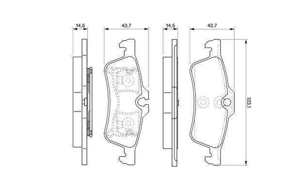 BOSCH Bremsbelagsatz, Scheibenbremse