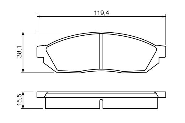 BOSCH Bremsbelagsatz, Scheibenbremse
