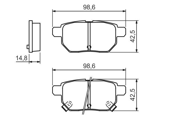 BOSCH Bremsbelagsatz, Scheibenbremse