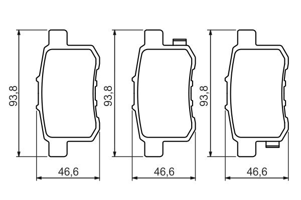 BOSCH Bremsbelagsatz, Scheibenbremse