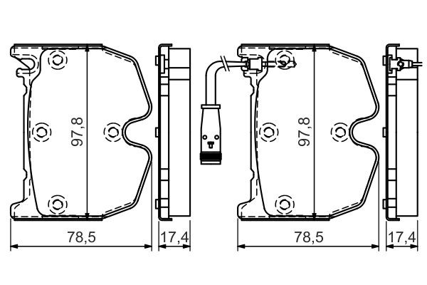 BOSCH Bremsbelagsatz, Scheibenbremse