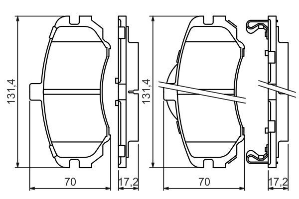 BOSCH Bremsbelagsatz, Scheibenbremse