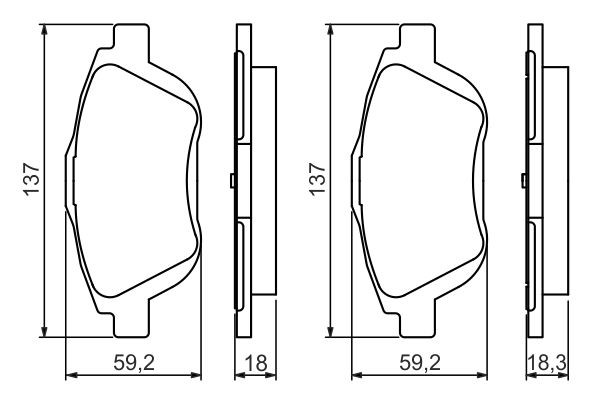 BOSCH Bremsbelagsatz, Scheibenbremse