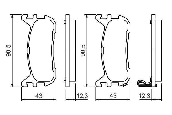 BOSCH Bremsbelagsatz, Scheibenbremse BOSCH Bremsbelagsatz, Scheibenbremse