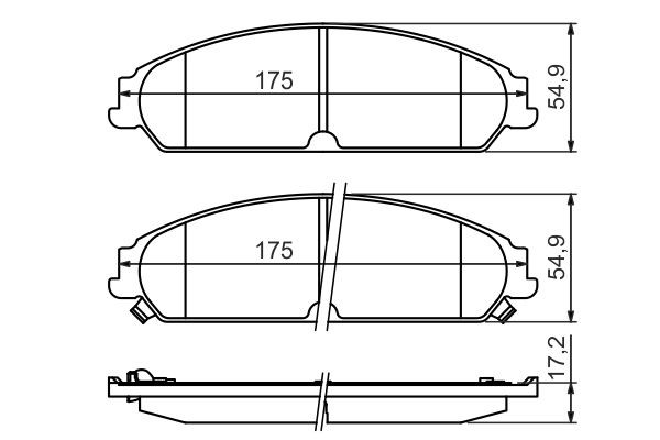 BOSCH Bremsbelagsatz, Scheibenbremse