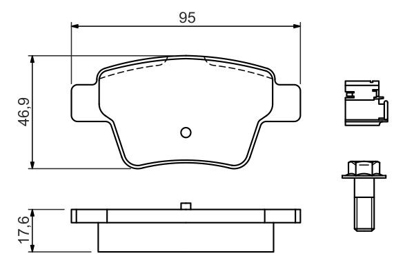 BOSCH Bremsbelagsatz, Scheibenbremse