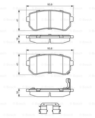BOSCH Bremsbelagsatz, Scheibenbremse