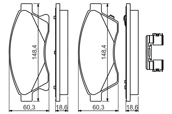 BOSCH Bremsbelagsatz, Scheibenbremse