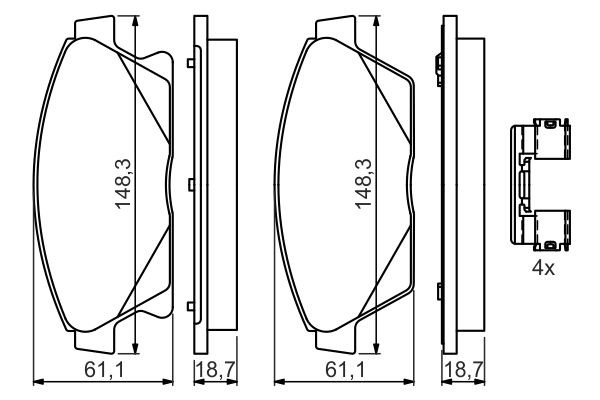 BOSCH Bremsbelagsatz, Scheibenbremse