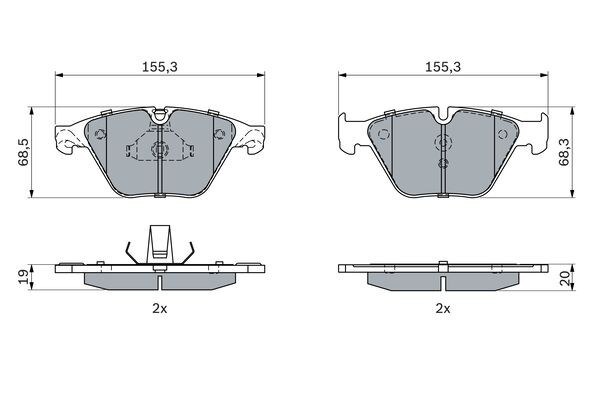 BOSCH Bremsbelagsatz, Scheibenbremse
