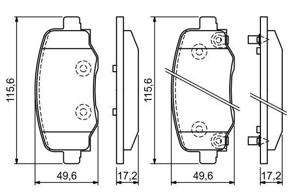 BOSCH Bremsbelagsatz, Scheibenbremse