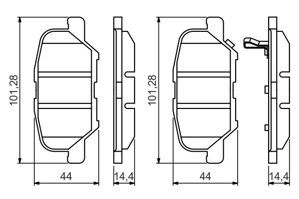BOSCH Bremsbelagsatz, Scheibenbremse