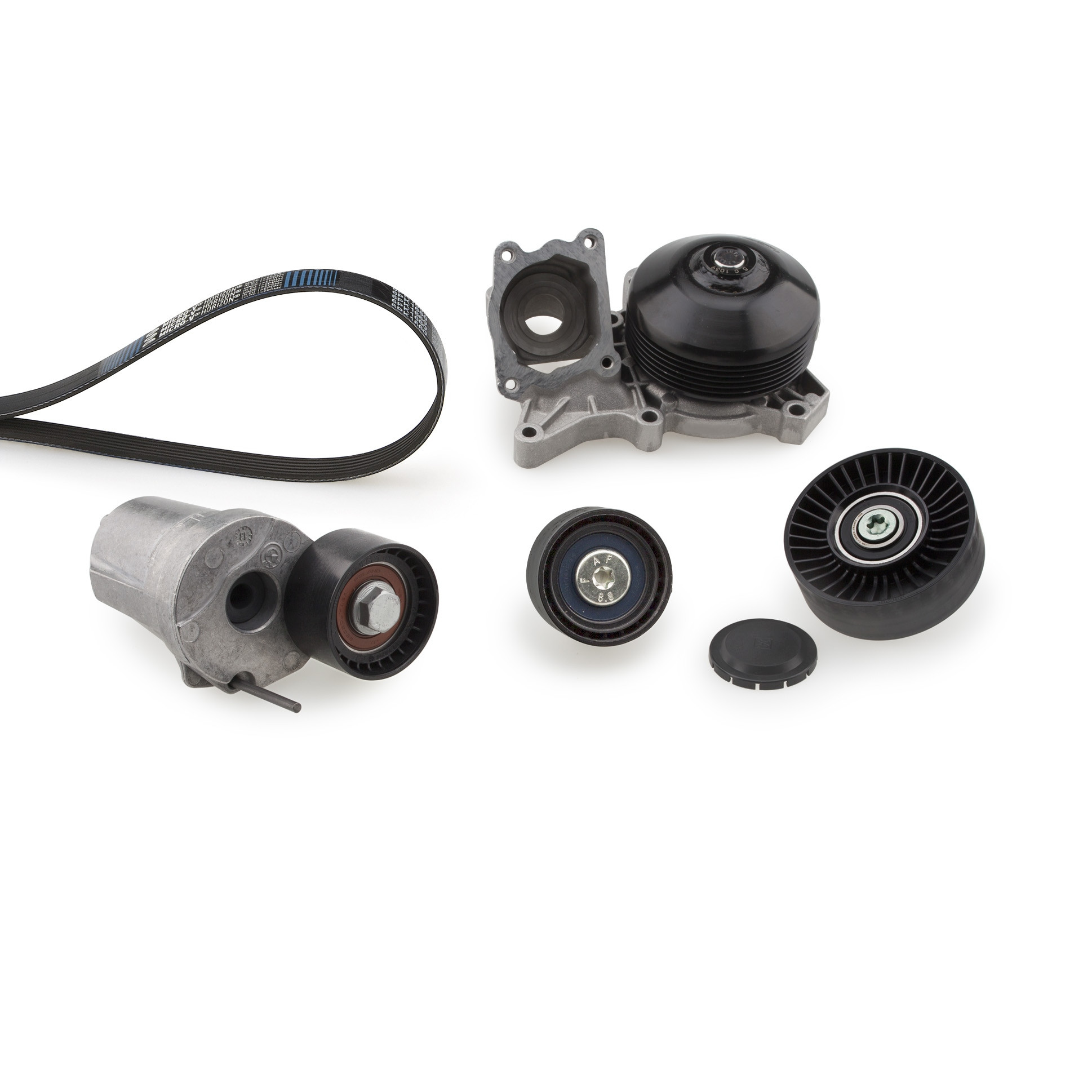 GATES Wasserpumpe + Keilrippenriemensatz
