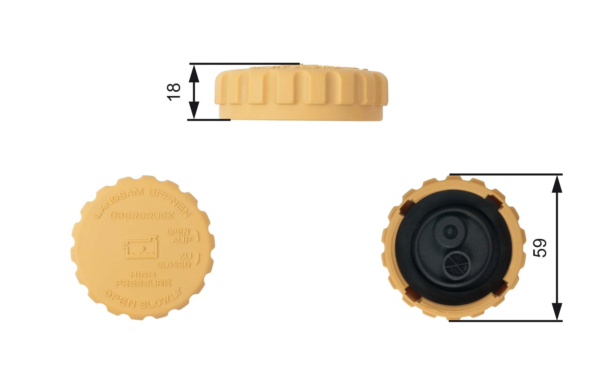 GATES Verschlussdeckel, Kühlmittelbehälter