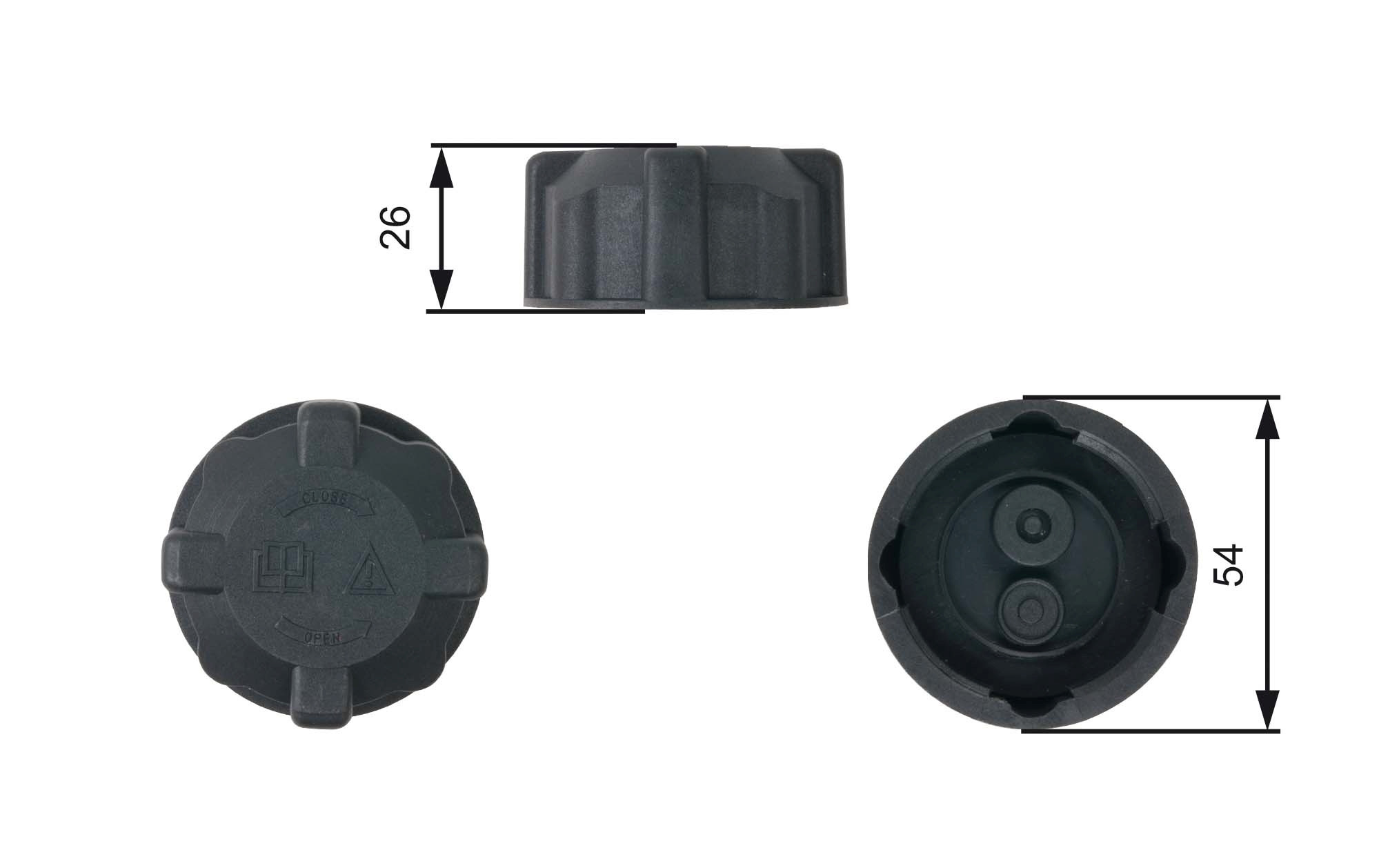 GATES Verschlussdeckel, Kühlmittelbehälter