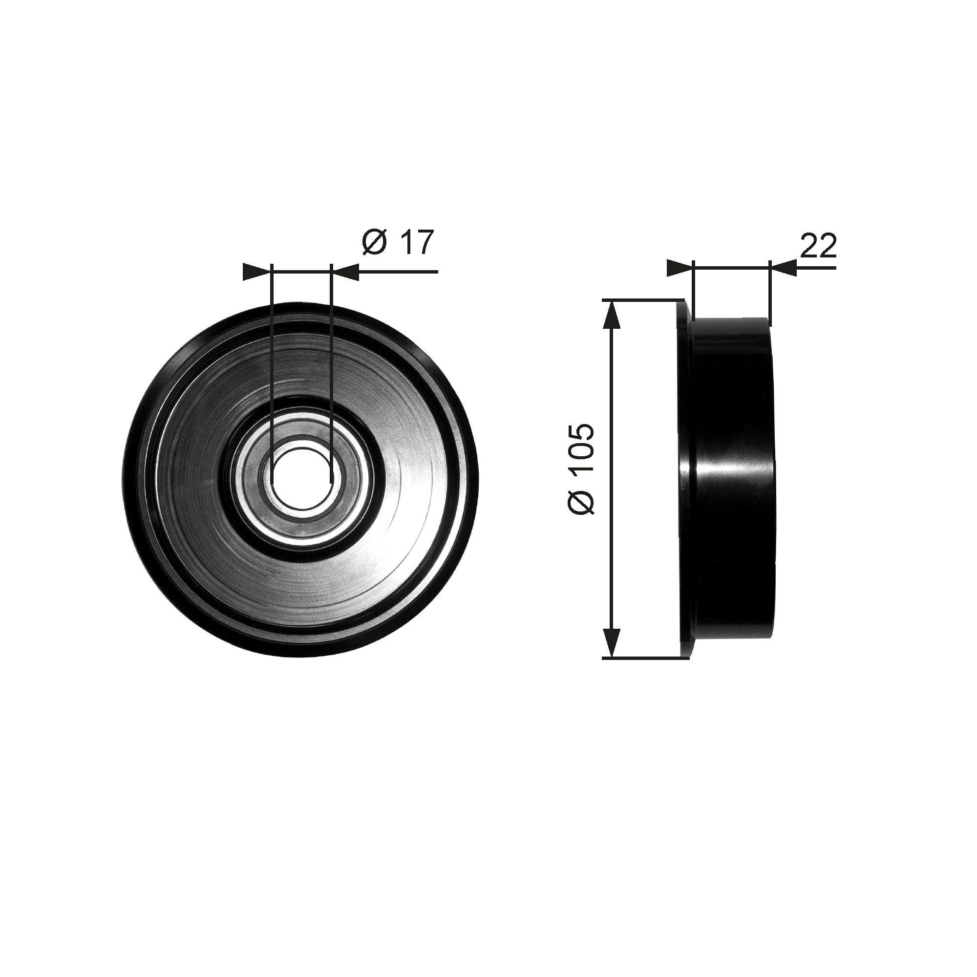 GATES Spannrolle, Keilrippenriemen