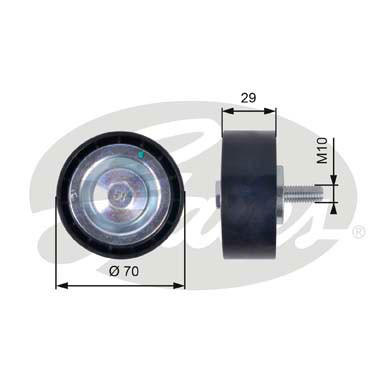 GATES Umlenk-/Führungsrolle, Keilrippenriemen