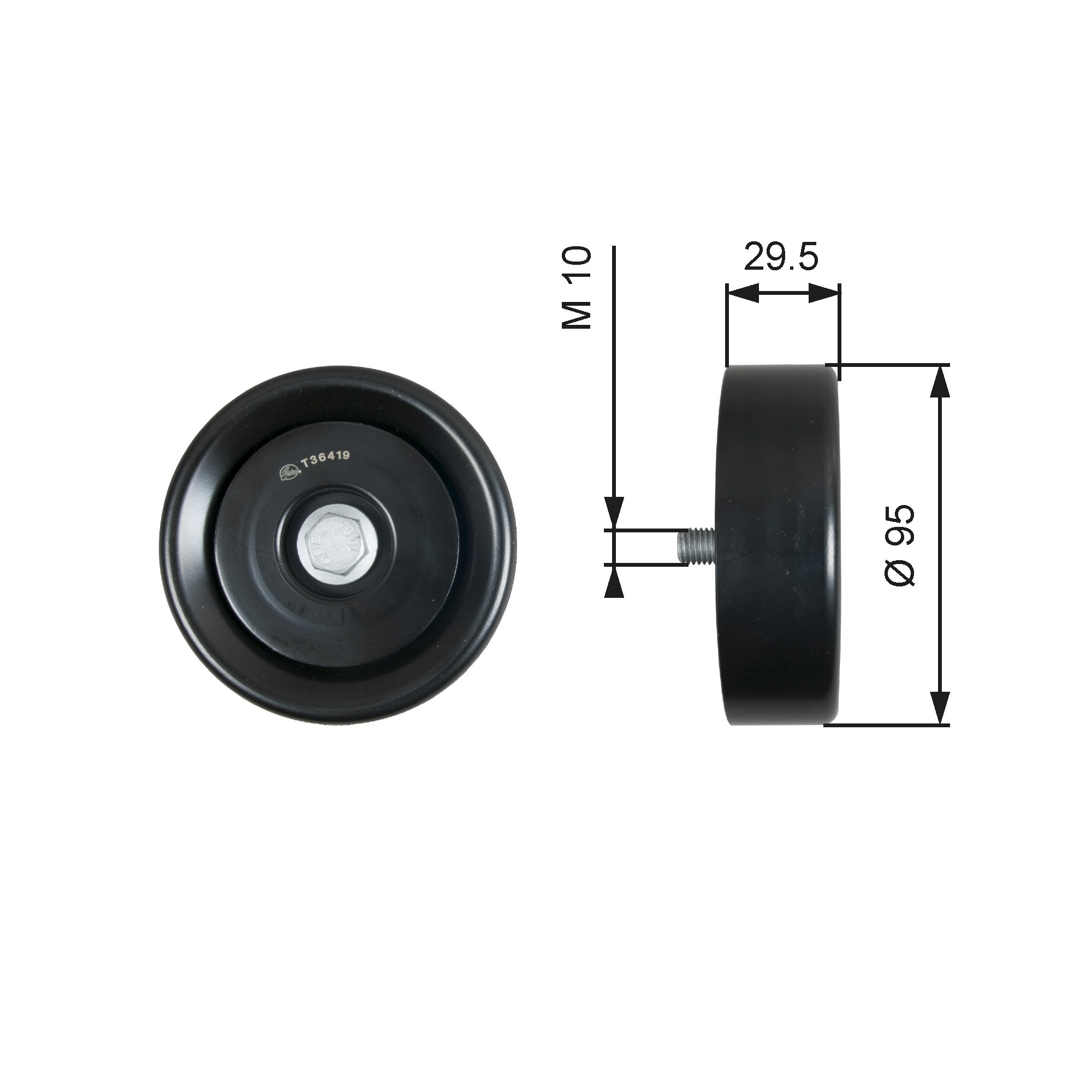 GATES Umlenk-/Führungsrolle, Keilrippenriemen