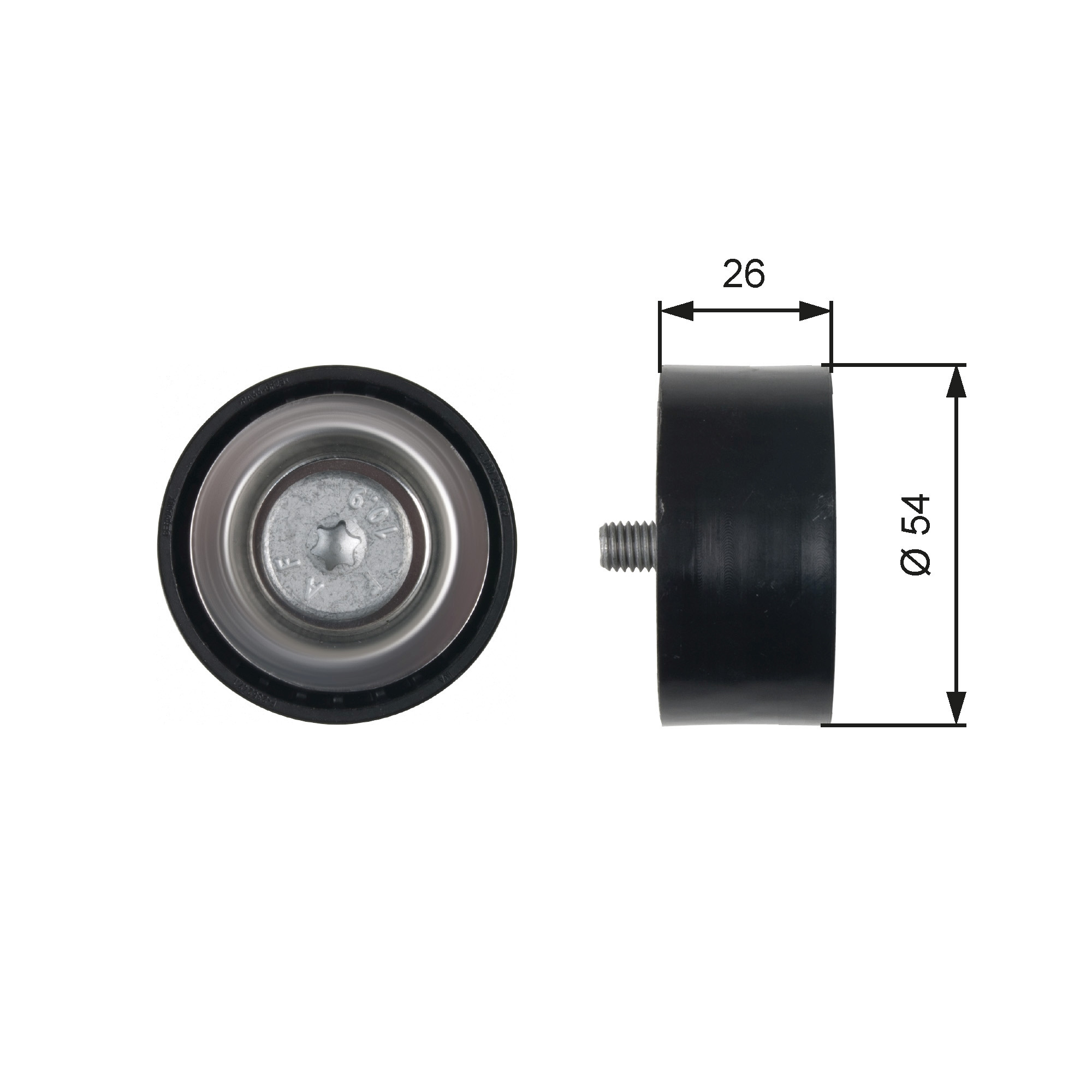 GATES Umlenk-/Führungsrolle, Keilrippenriemen