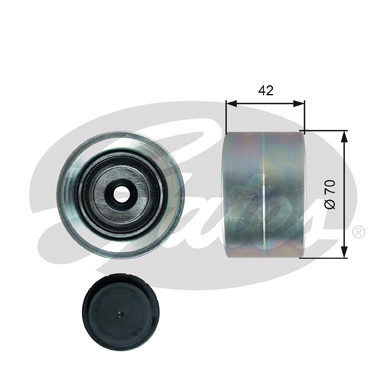 GATES Umlenk-/Führungsrolle, Keilrippenriemen