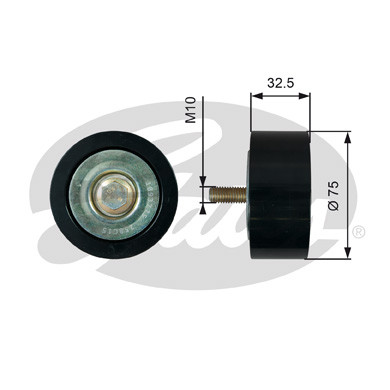 GATES Umlenk-/Führungsrolle, Keilrippenriemen