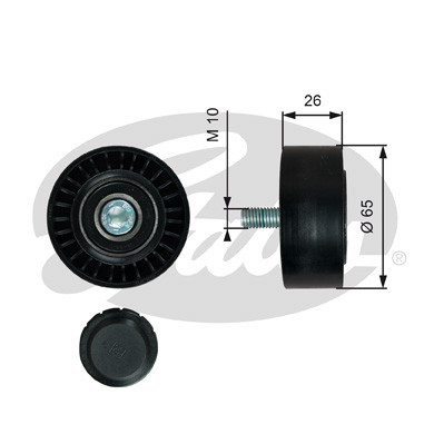 GATES Umlenk-/Führungsrolle, Keilrippenriemen