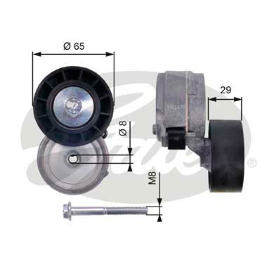 GATES Spannrolle, Keilrippenriemen