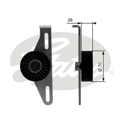 GATES Spannrolle, Keilrippenriemen