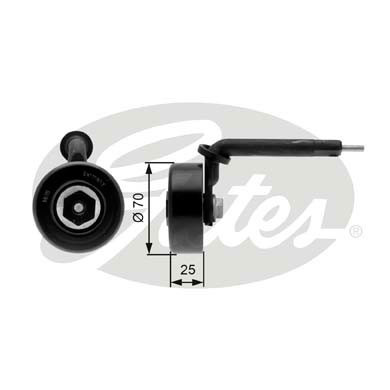 GATES Spannrolle, Keilrippenriemen