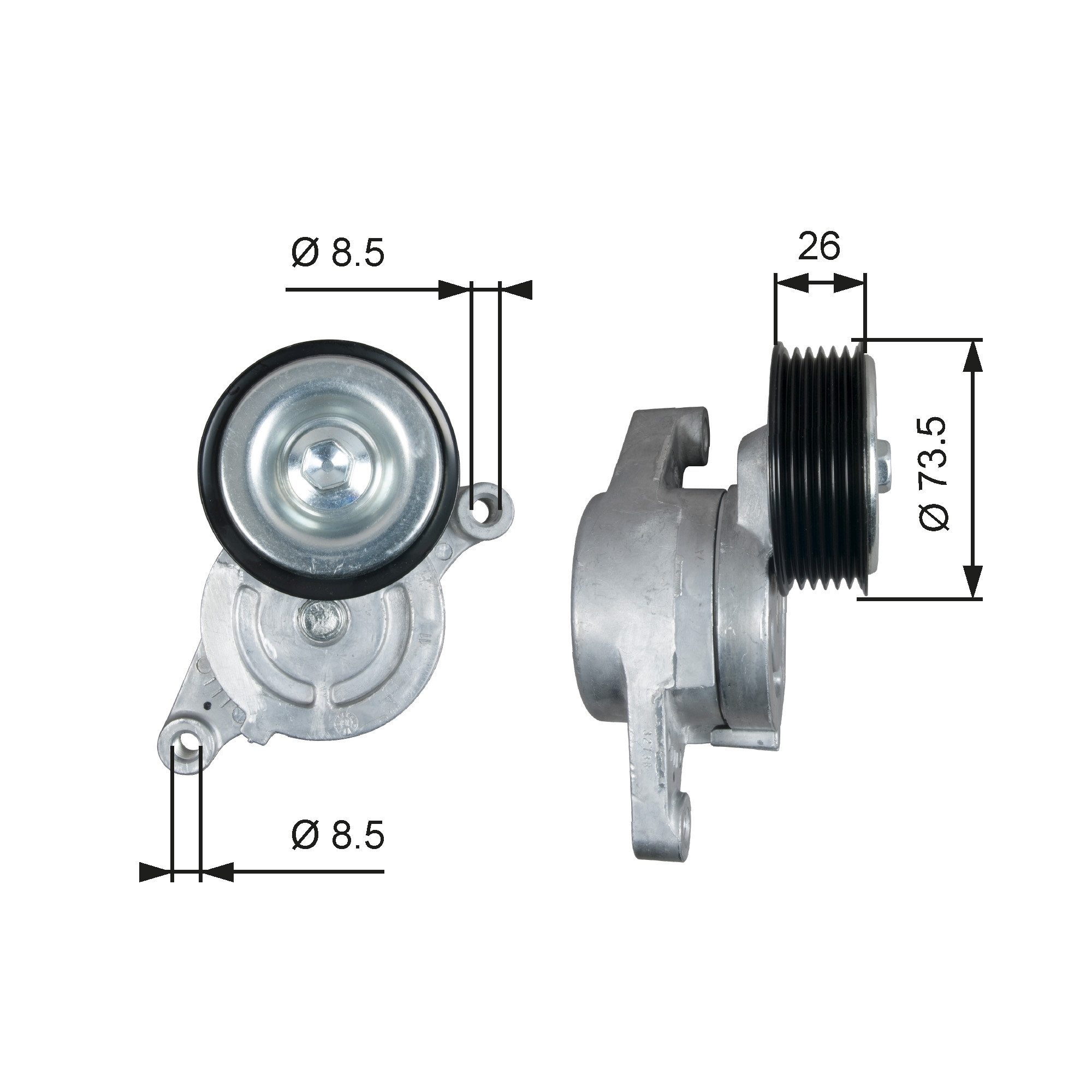 GATES Spannrolle, Keilrippenriemen