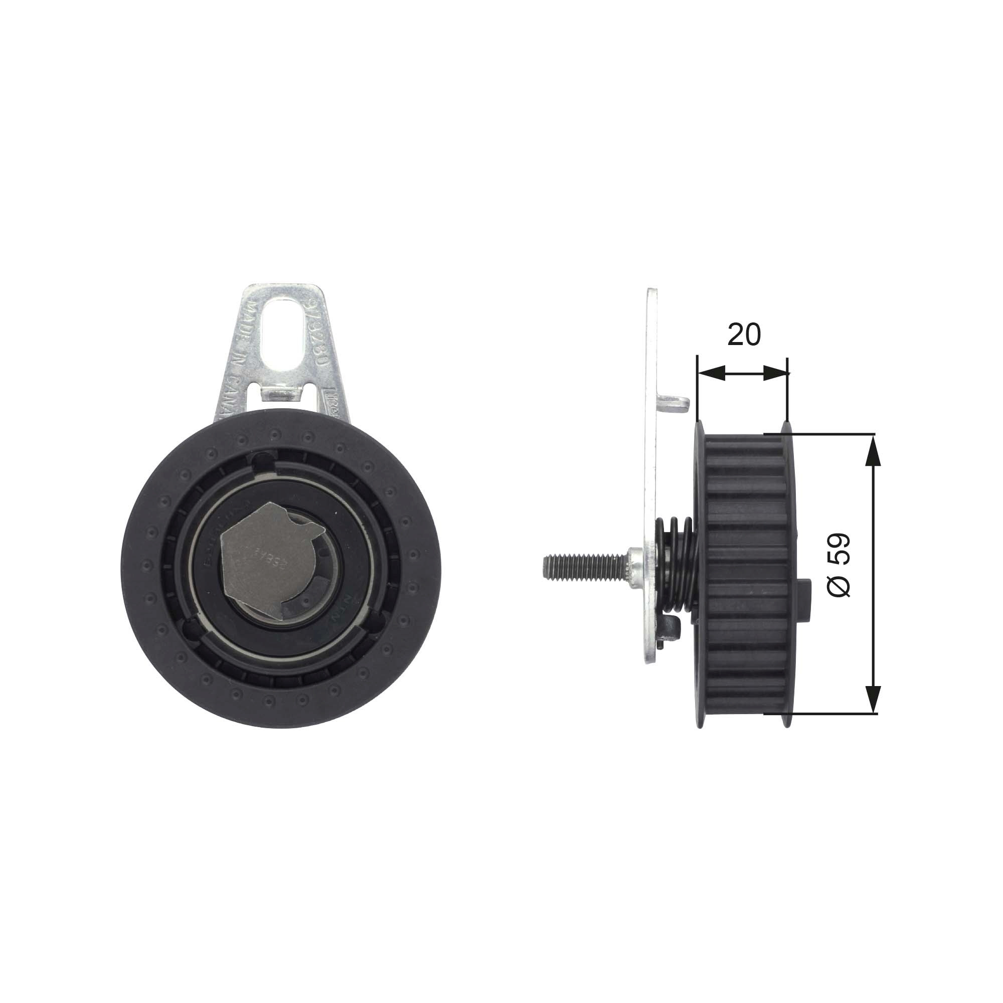 GATES Spannrolle, Zahnriemen