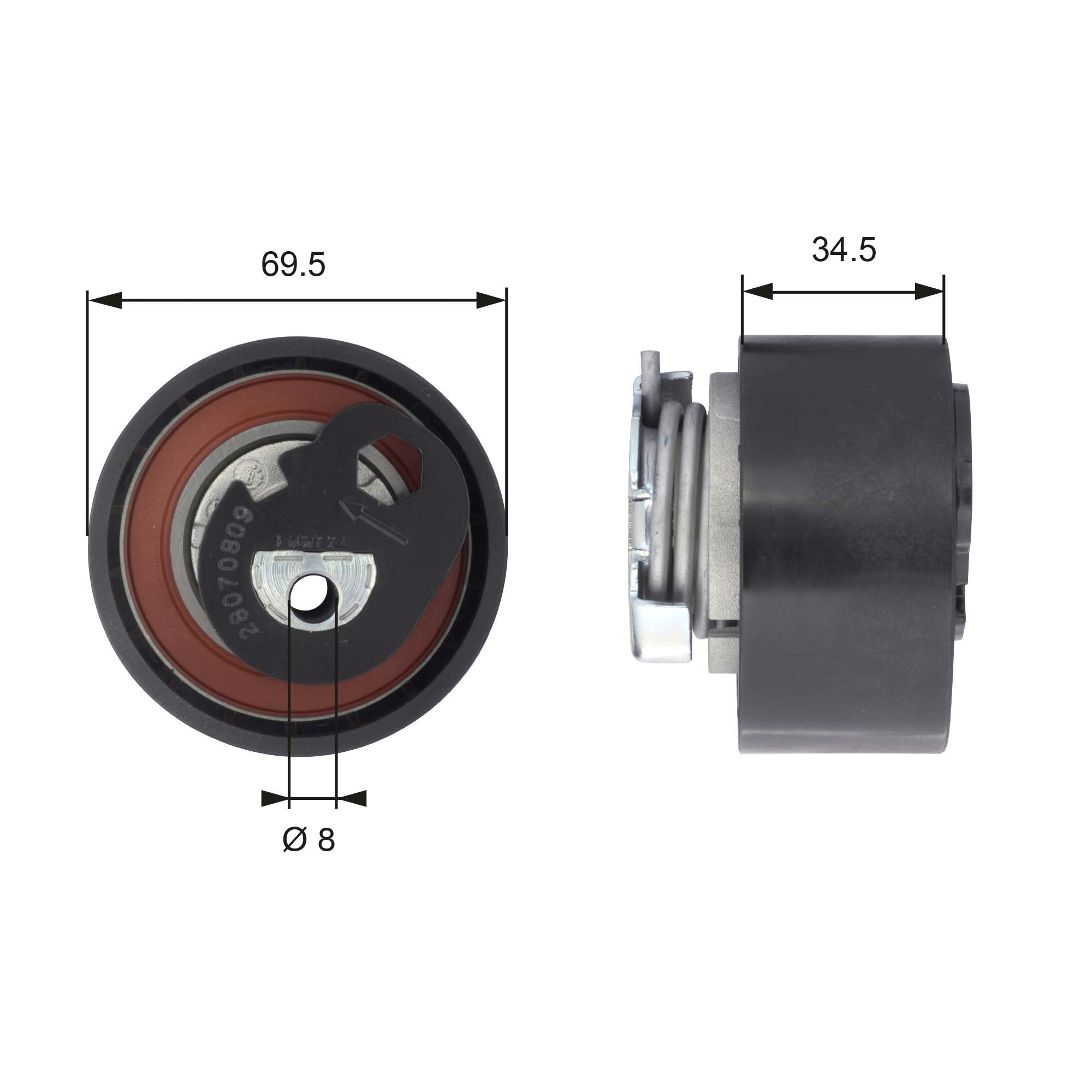 GATES Spannrolle, Zahnriemen