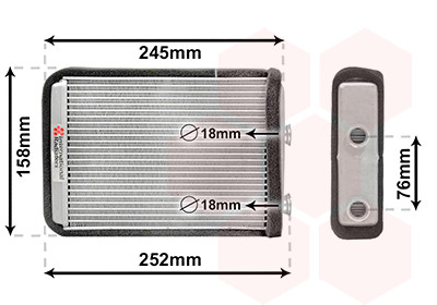 VAN WEZEL Wärmetauscher, Innenraumheizung