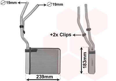 VAN WEZEL Wärmetauscher, Innenraumheizung