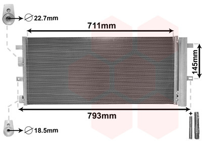 VAN WEZEL Kondensator, Klimaanlage