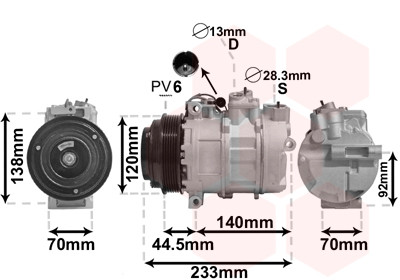 VAN WEZEL Kompressor, Klimaanlage