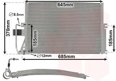 VAN WEZEL Kondensator, Klimaanlage